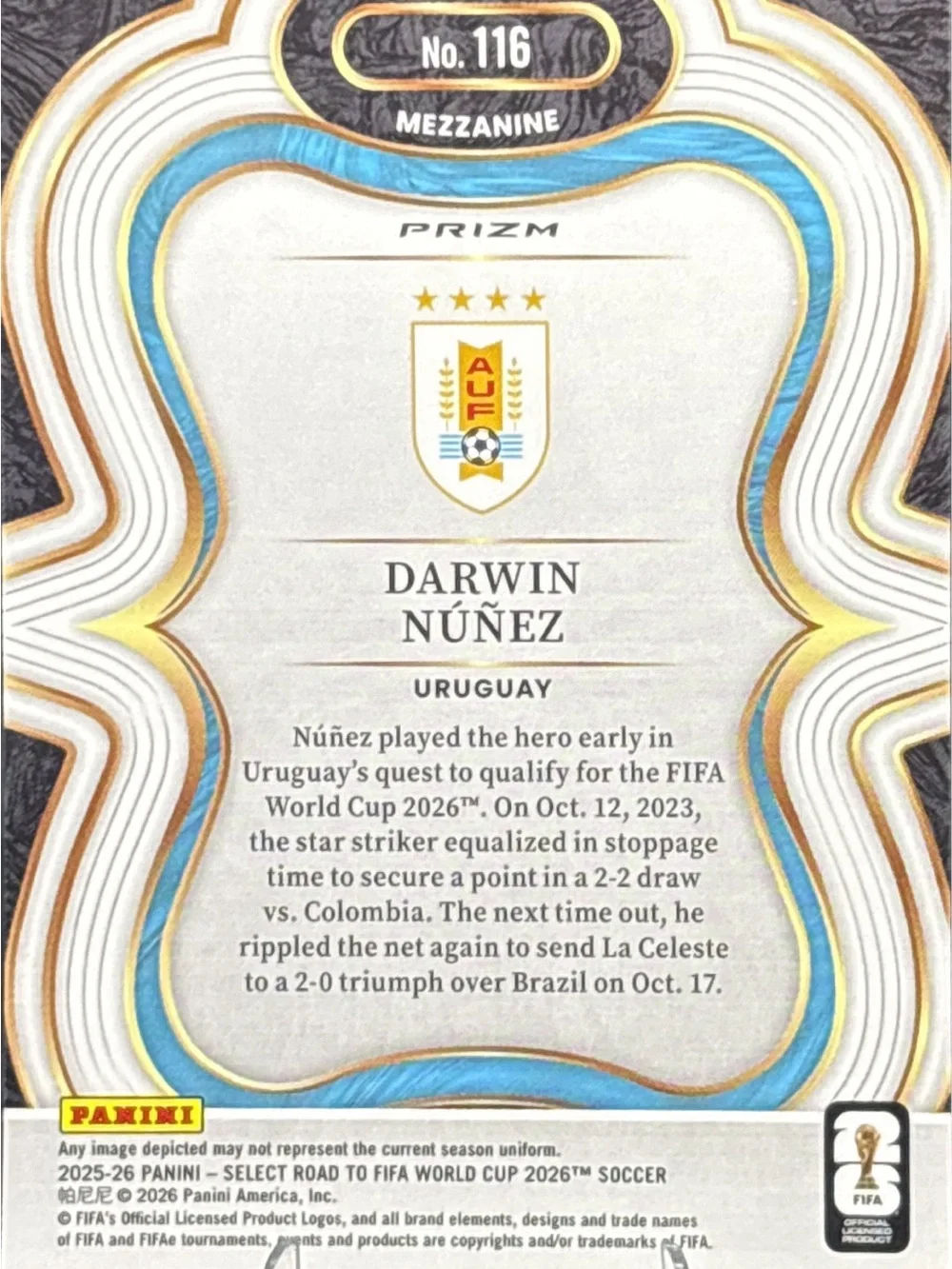 Panini Select Darwin Nunez Holo Soccer Card - Pink Parallel Prizm
